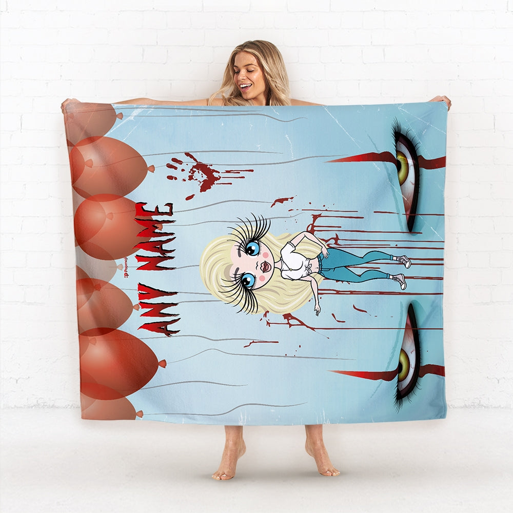 Womens Personalized Evil Clown Fleece Blanket - Image 2