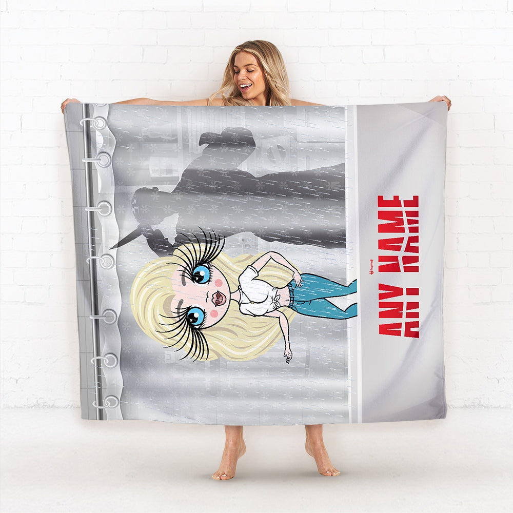 Womens Personalized Sadistic Shower Stalker Fleece Blanket - Image 2