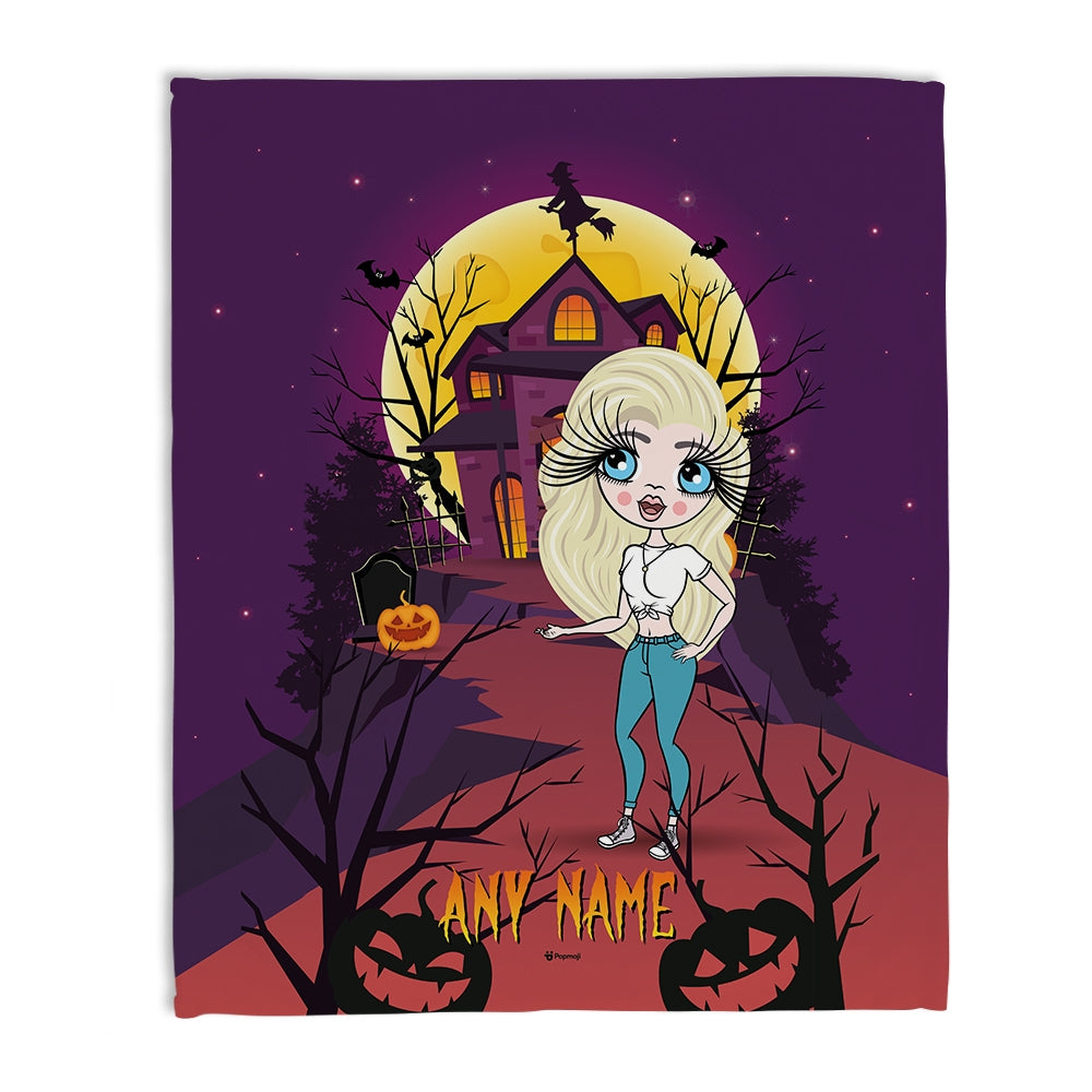 Womens Personalized Haunted House Fleece Blanket - Image 2