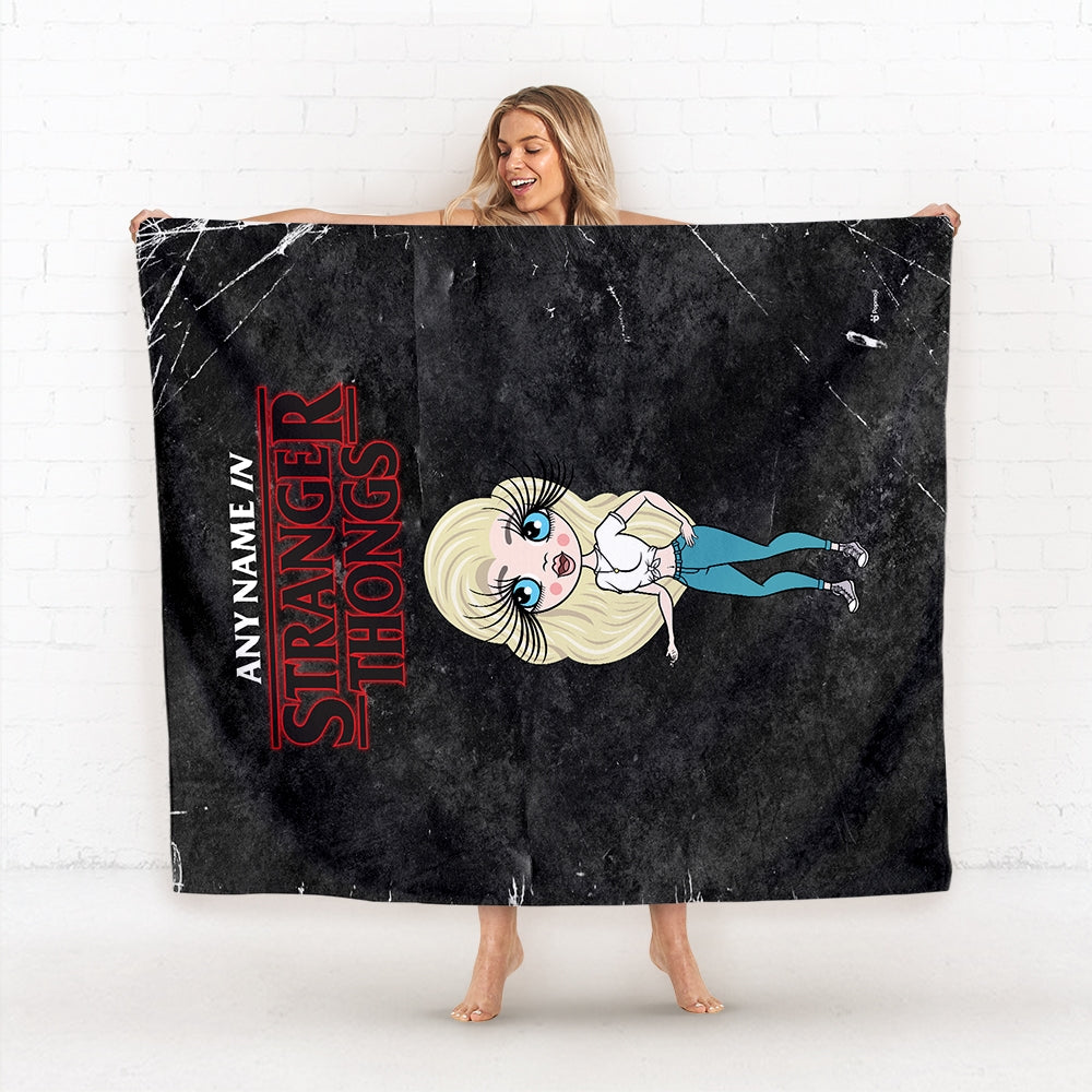 Womens Personalized Stranger Thongs Fleece Blanket - Image 2