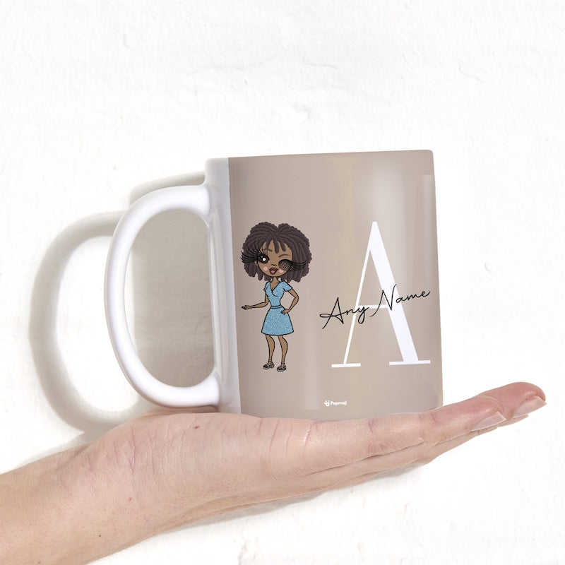 Womens Personalized The LUX Collection Initial Nude Mug