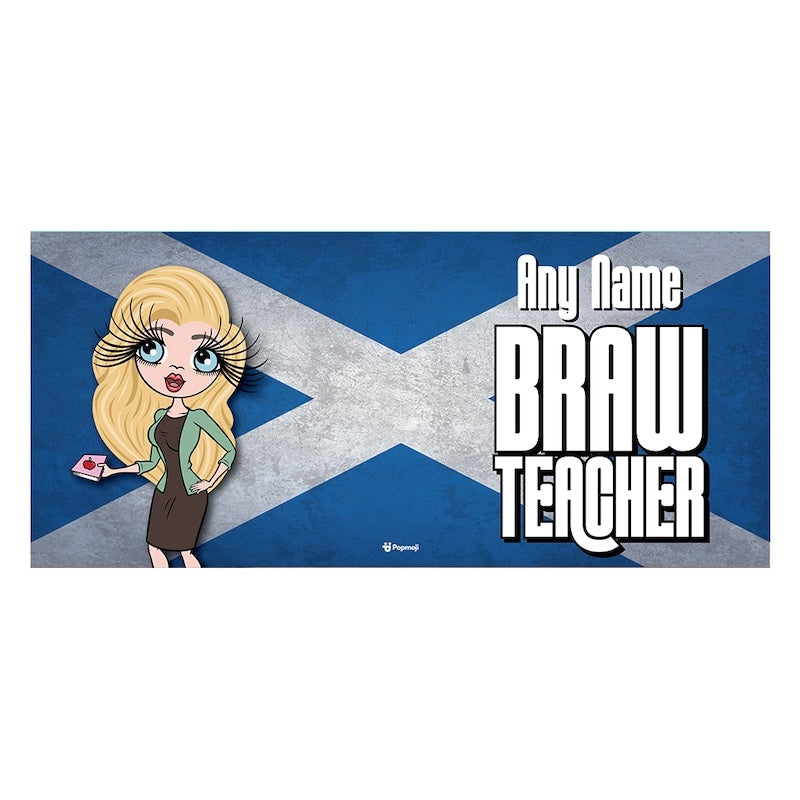 Womens Personalized Mug Teacher Scottish Flag