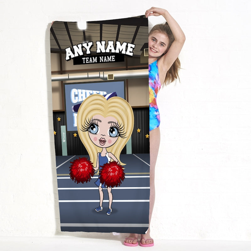 Girls Personalized Cheerleader Beach Towel