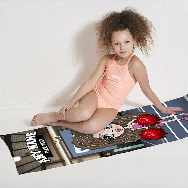 Girls Personalized Cheerleader Beach Towel