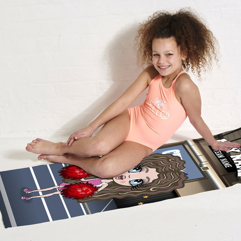 Girls Personalized Cheerleader Beach Towel