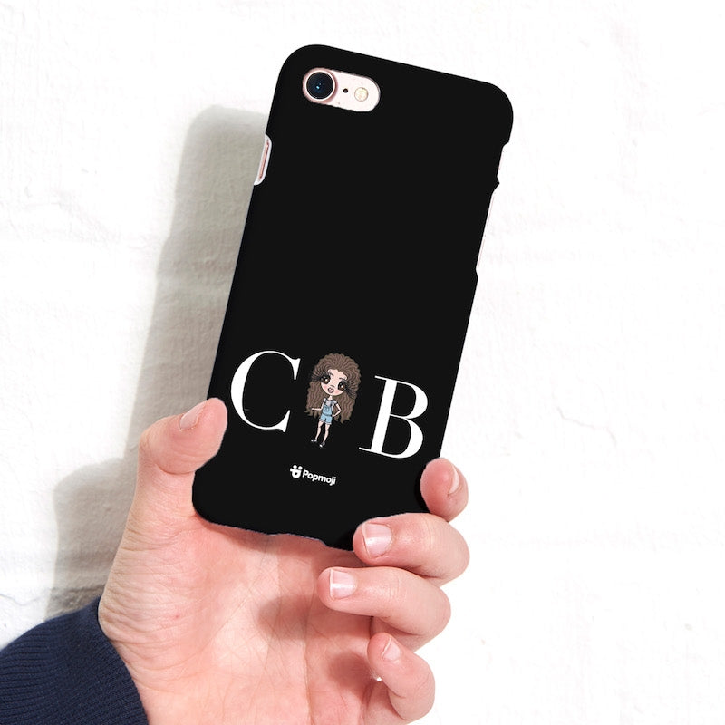 Girls Personalized The LUX Collection Black Phone Case