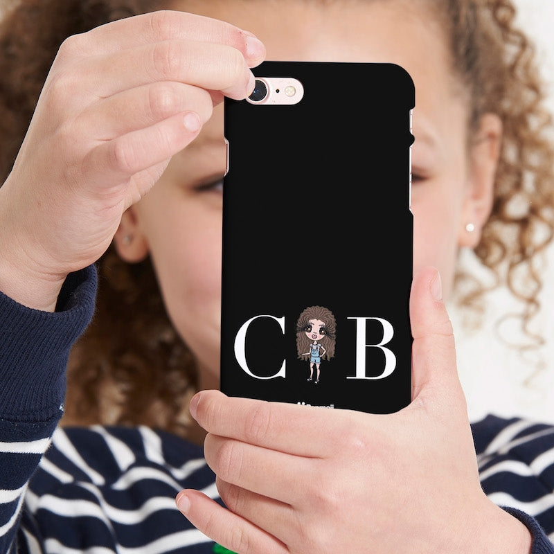 Girls Personalized The LUX Collection Black Phone Case