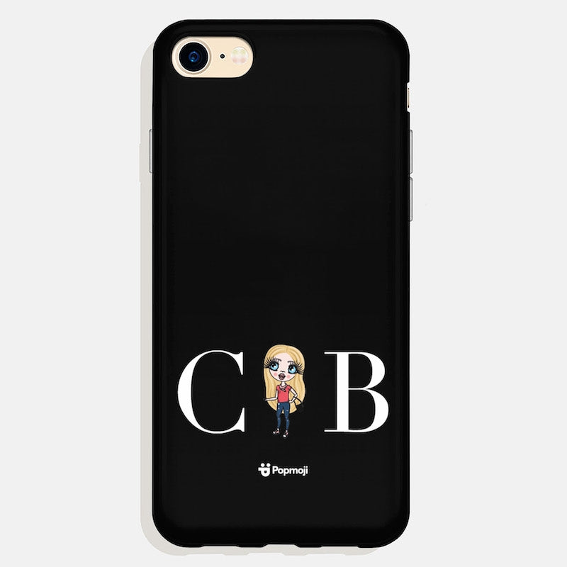 Girls Personalized The LUX Collection Black Phone Case