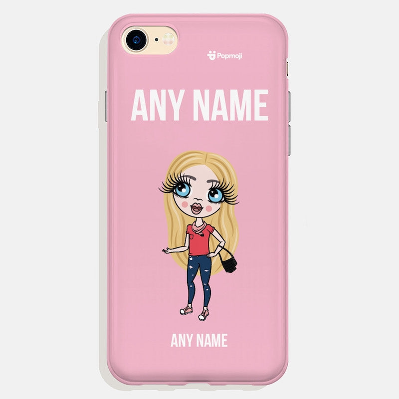 Girls Personalized Pink Power Phone Case