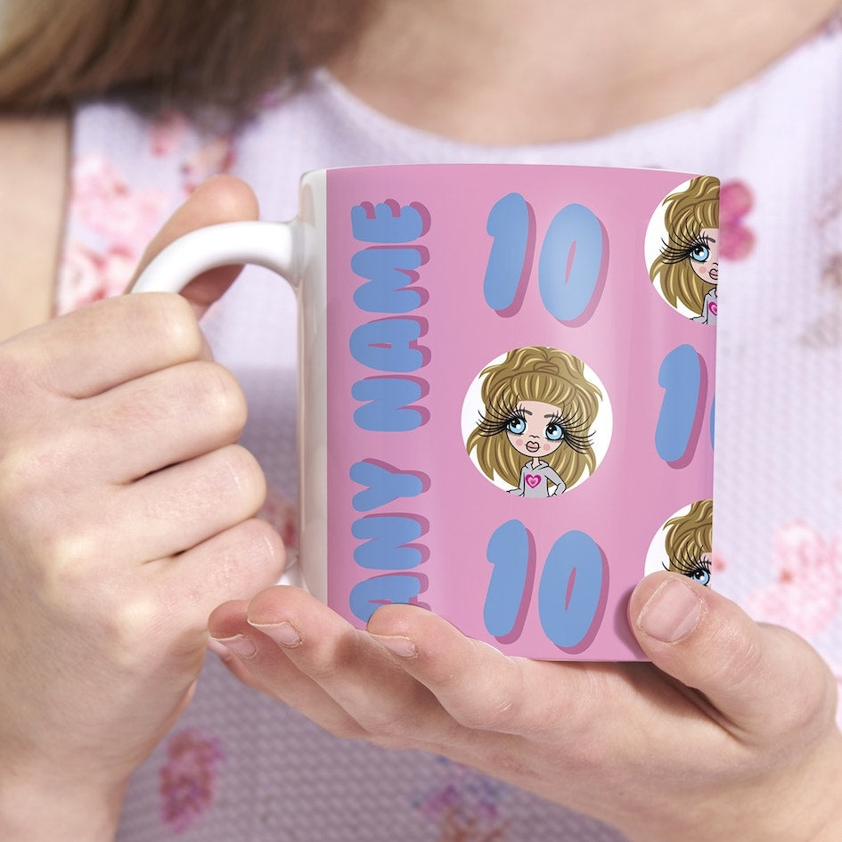 Girls Personalized 10th Birthday Mug