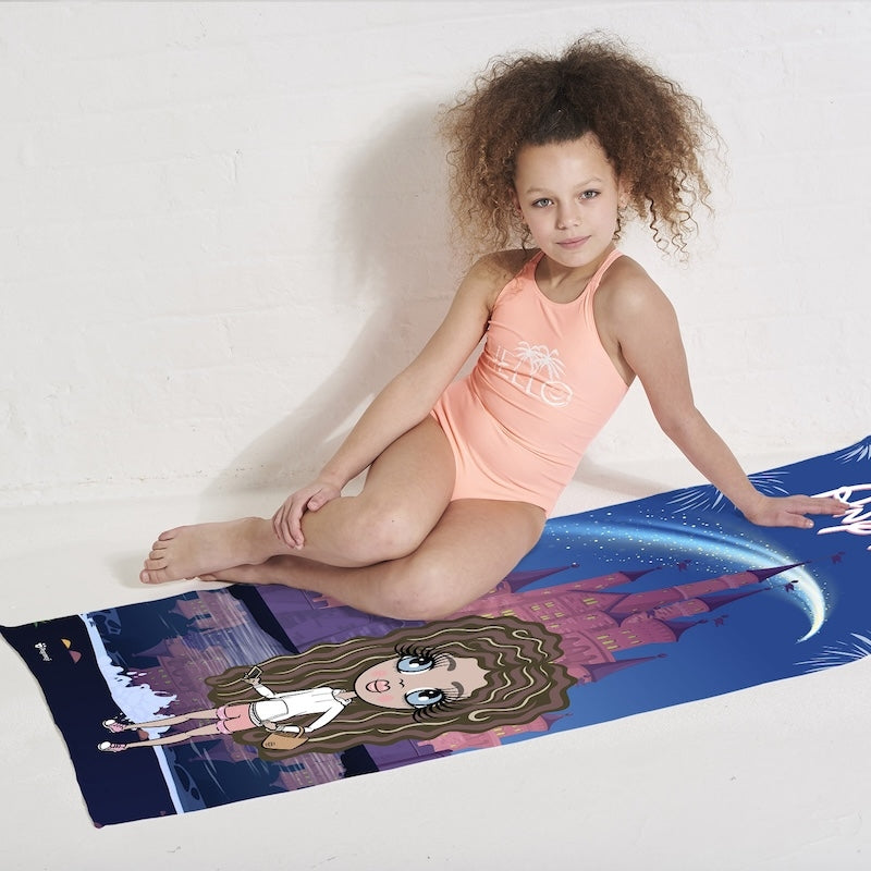 Girls Personalized Fairy Tale Beach Towel - Image 3