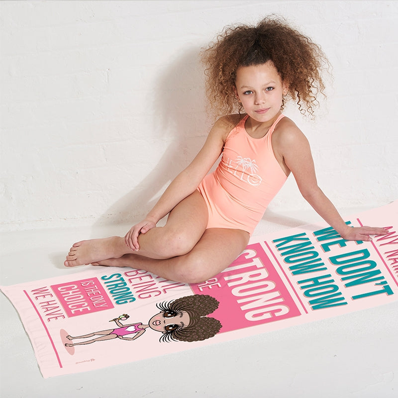 Girls Personalized How Strong Beach Towel