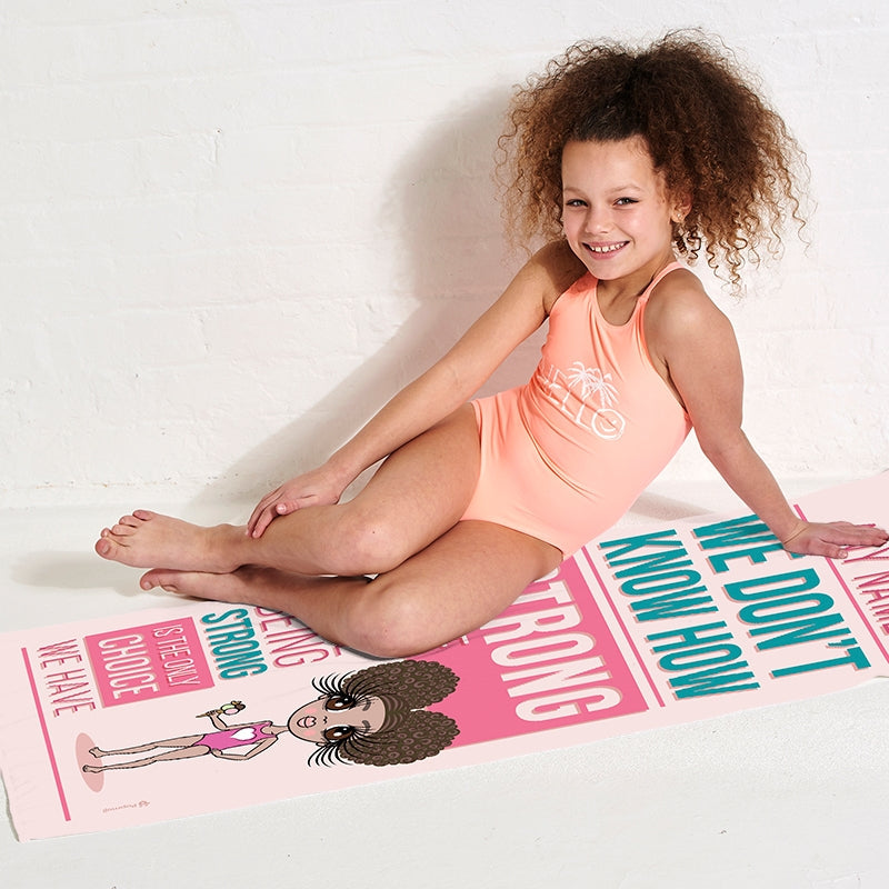 Girls Personalized How Strong Beach Towel