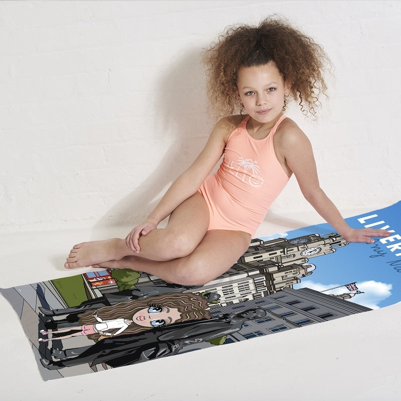 Girls Personalized Liverpool Beach Towel - Image 3