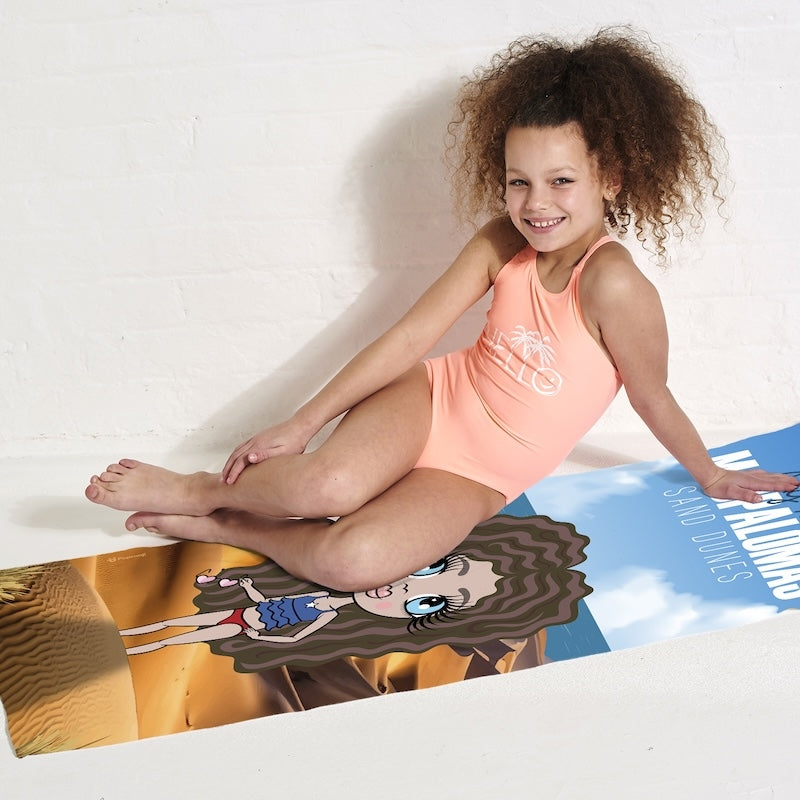 Girls Personalized Maspalomas Sand Dunes Beach Towel - Image 4