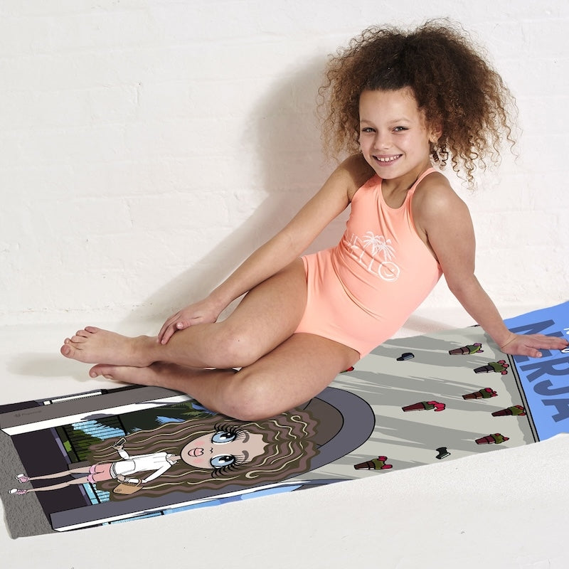 Girls Personalized Nerja Beach Towel - Image 4
