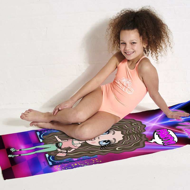 Girls Personalized Nightclub Vibes Beach Towel