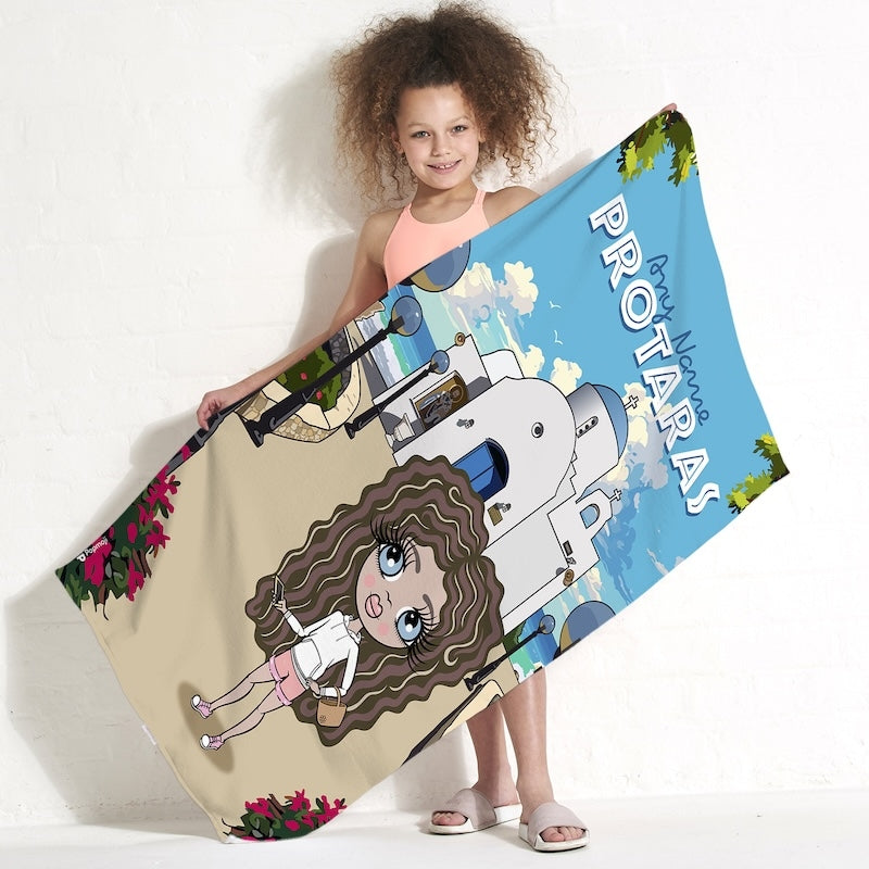 ClaireaBella Girls Cyprus Protaras Connect Beach Towel - Image 2