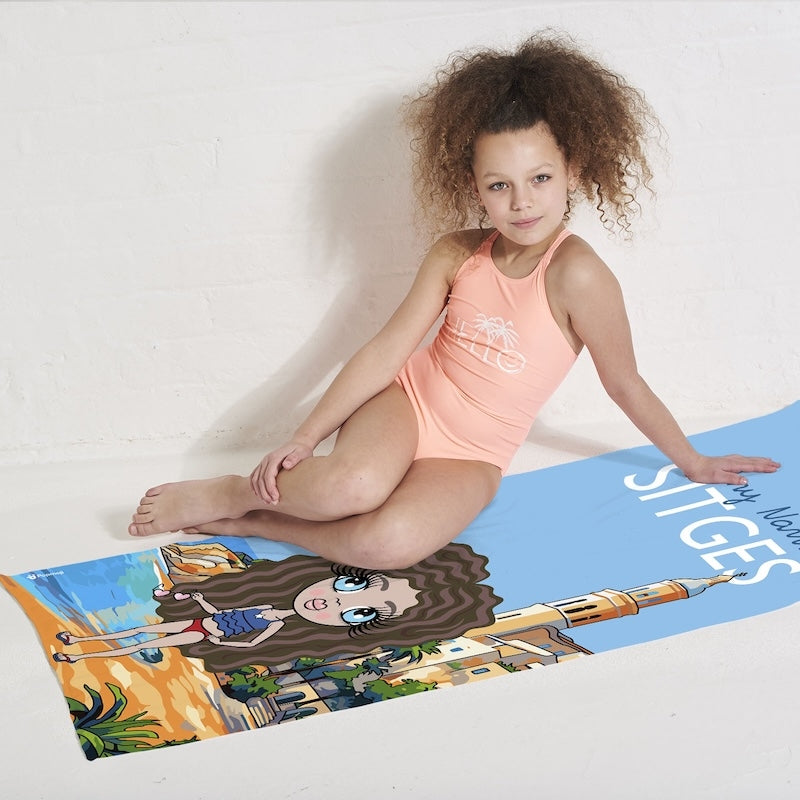 Girls Personalized Sitges Beach Towel - Image 4
