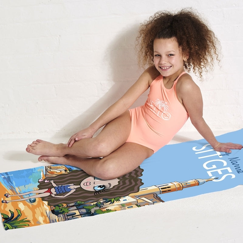 Girls Personalized Sitges Beach Towel - Image 5