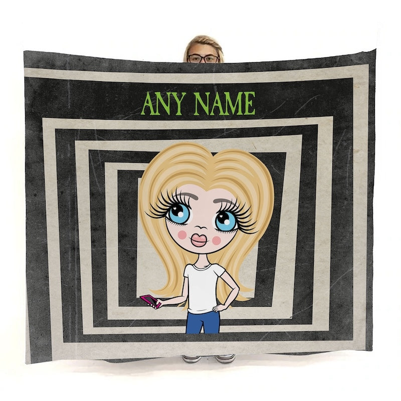 Girls Freaky Funky Box Fleece Blanket - Image 1