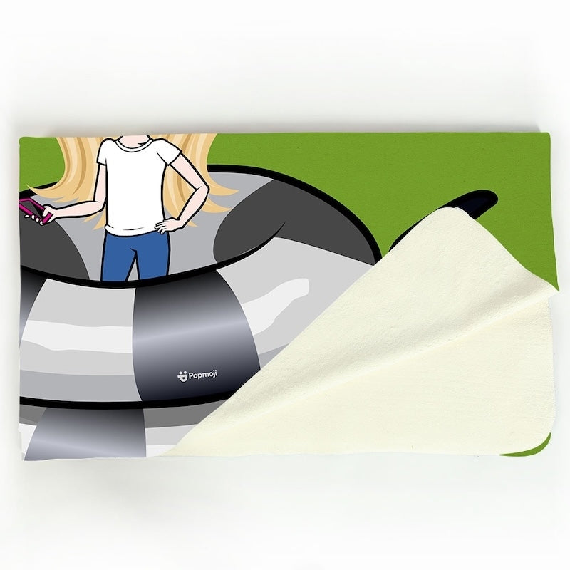 Girls Sinister Striped Snake Fleece Blanket - Image 3