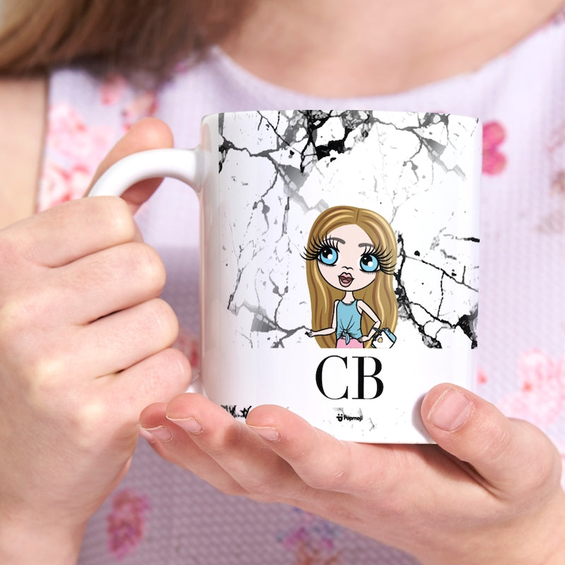 ClaireaBella Girls The LUX Collection Black and White Marble Mug - Image 5