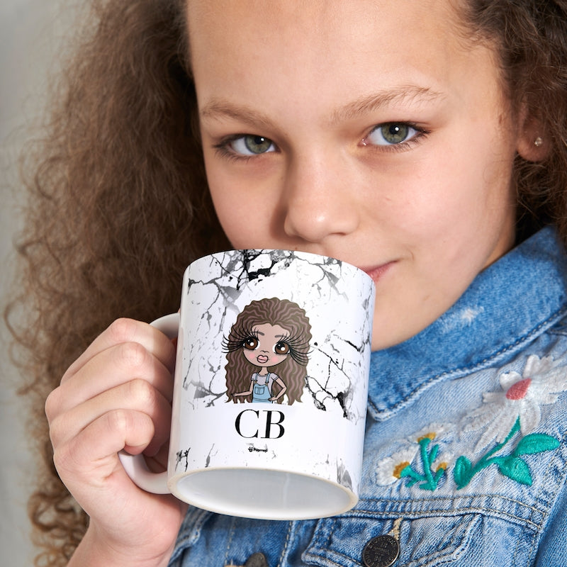 ClaireaBella Girls The LUX Collection Black and White Marble Mug - Image 4