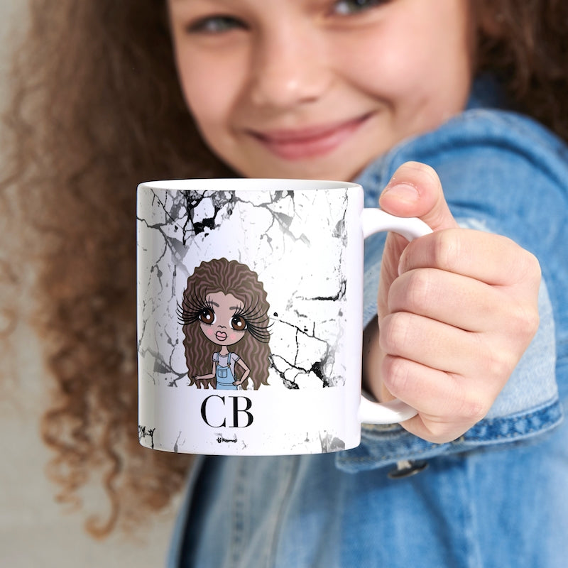 ClaireaBella Girls The LUX Collection Black and White Marble Mug - Image 2