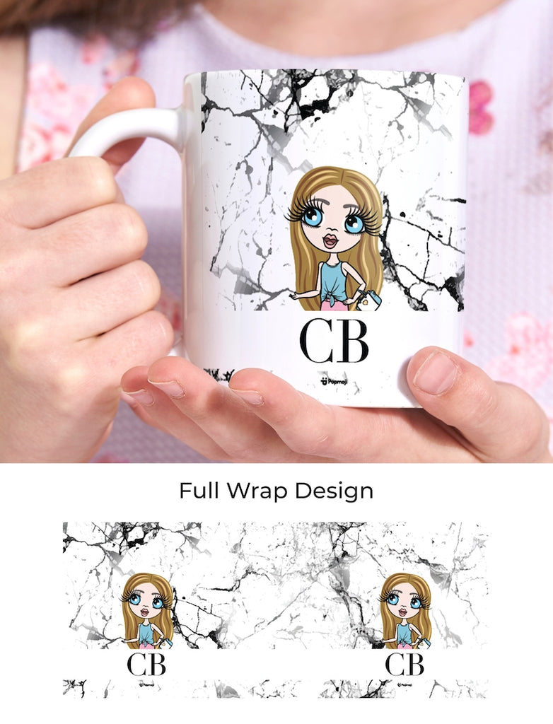 ClaireaBella Girls The LUX Collection Black and White Marble Mug - Image 6