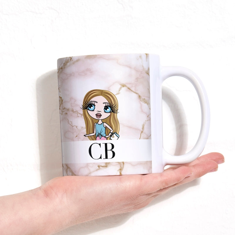ClaireaBella Girls The LUX Collection Pink Marble Mug - Image 1