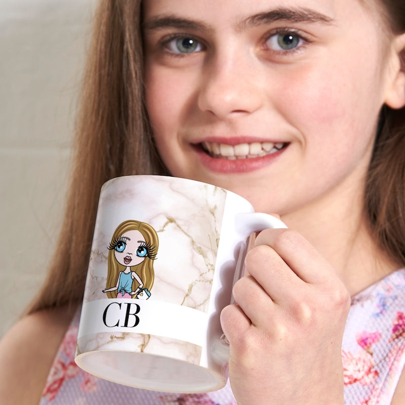 ClaireaBella Girls The LUX Collection Pink Marble Mug - Image 2