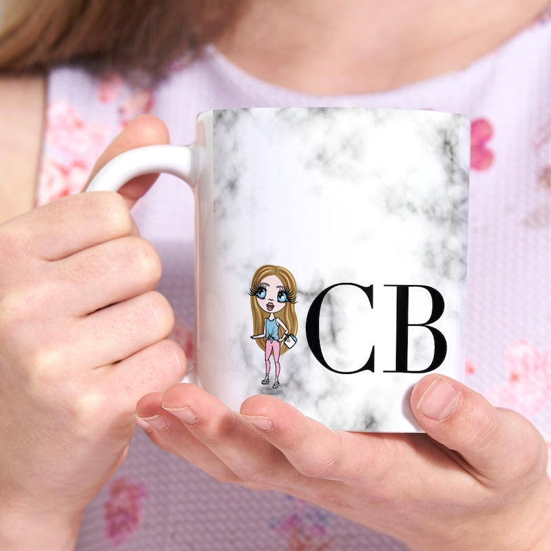 ClaireaBella Girls The LUX Collection White Marble Mug - Image 2