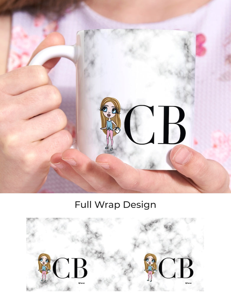 ClaireaBella Girls The LUX Collection White Marble Mug - Image 4