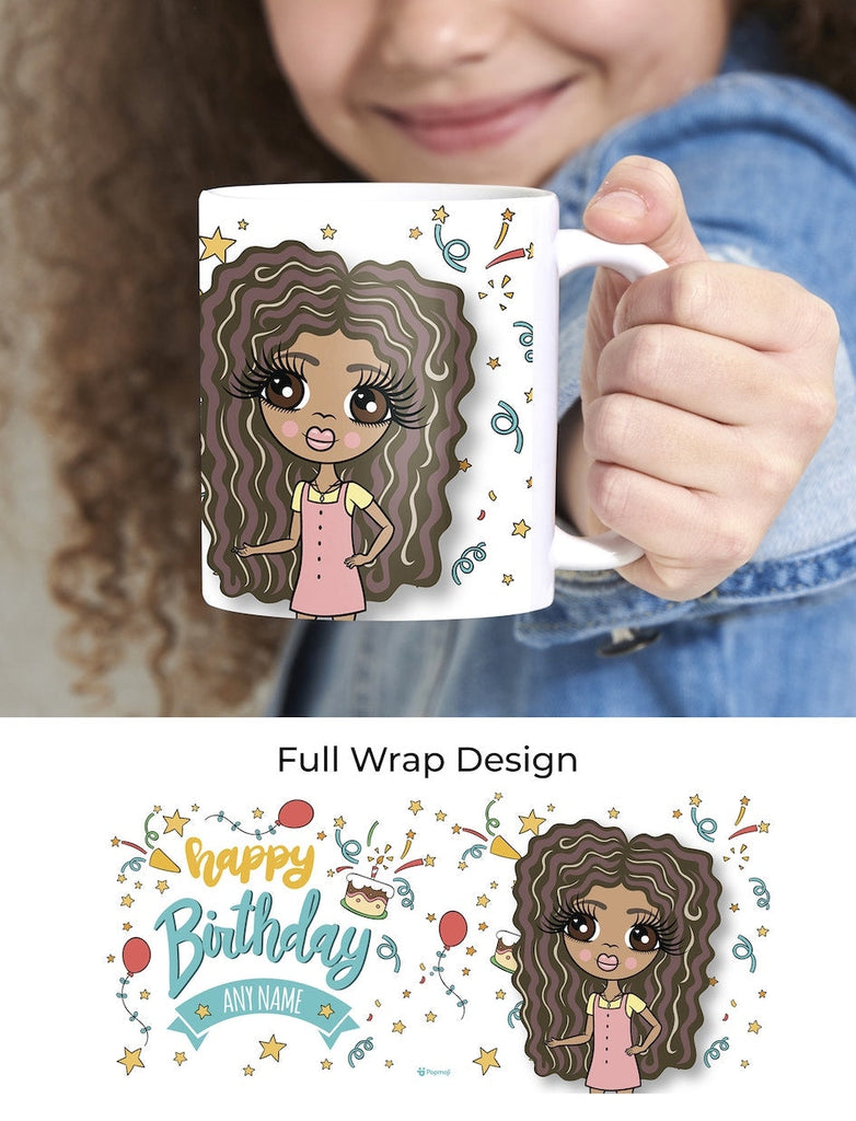 Girls Personalized Patterned Birthday Mug