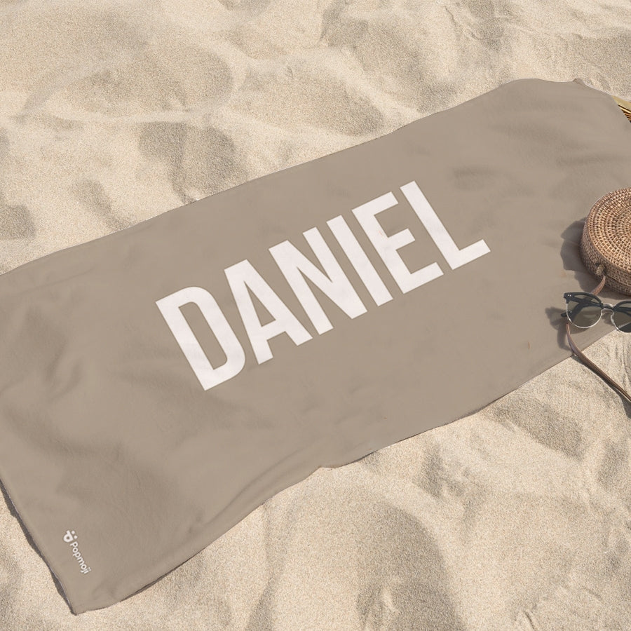 Personalized Name Condensed Pebble Beach Towel - Image 1