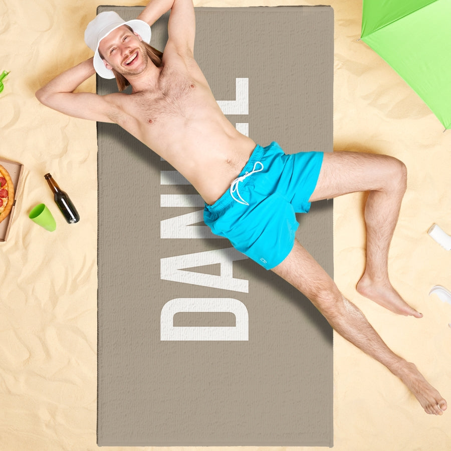 Personalized Name Condensed Pebble Beach Towel - Image 5