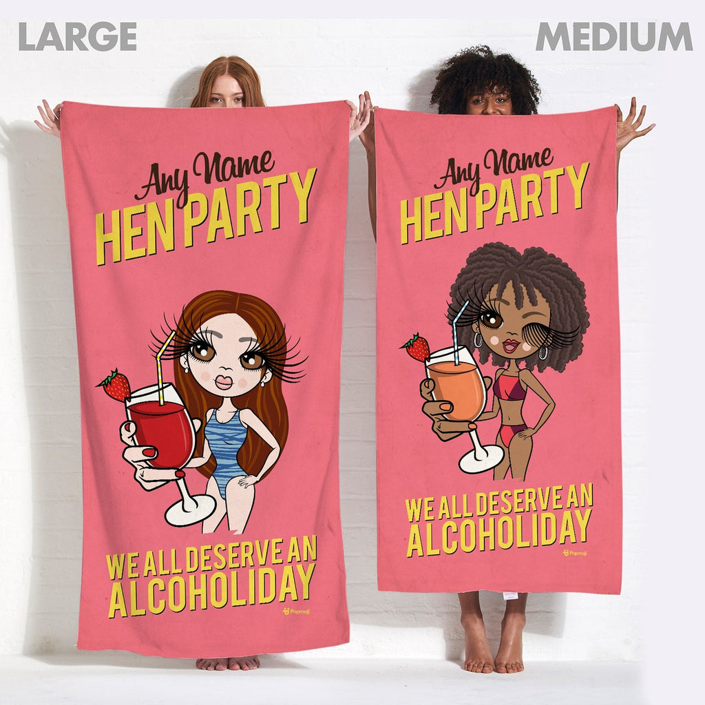 Womens Personalized Alcoholiday Hen Party Beach Towel