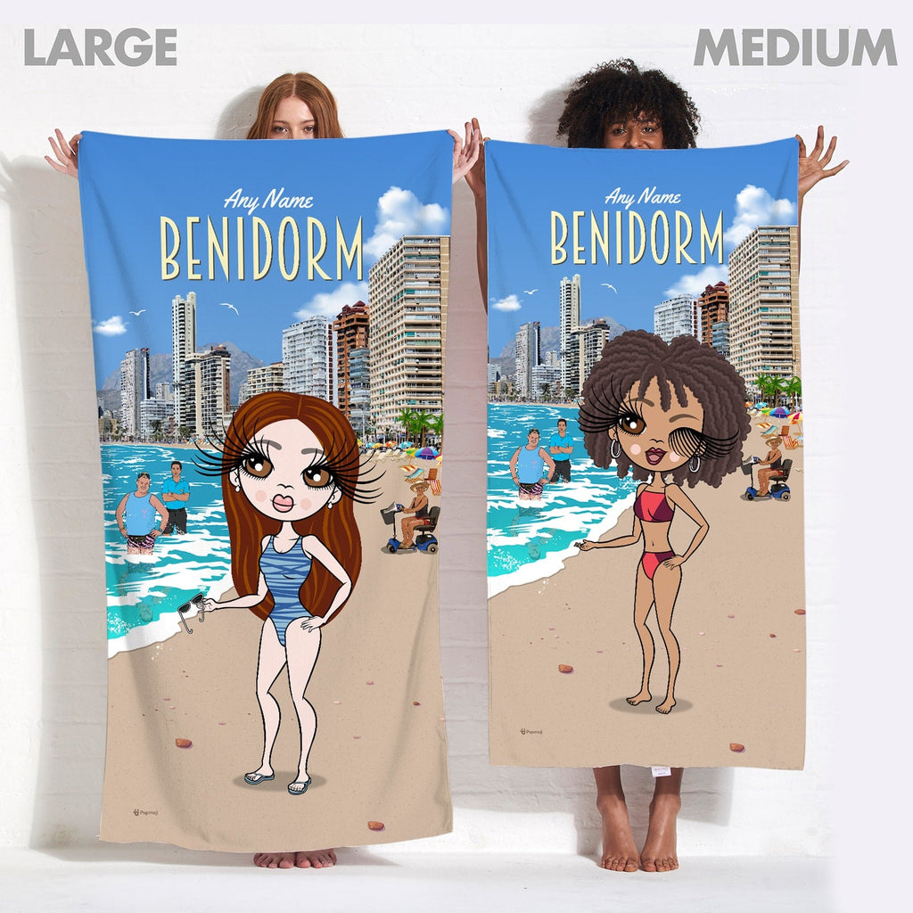Womens Personalized Benidorm Beach Towel