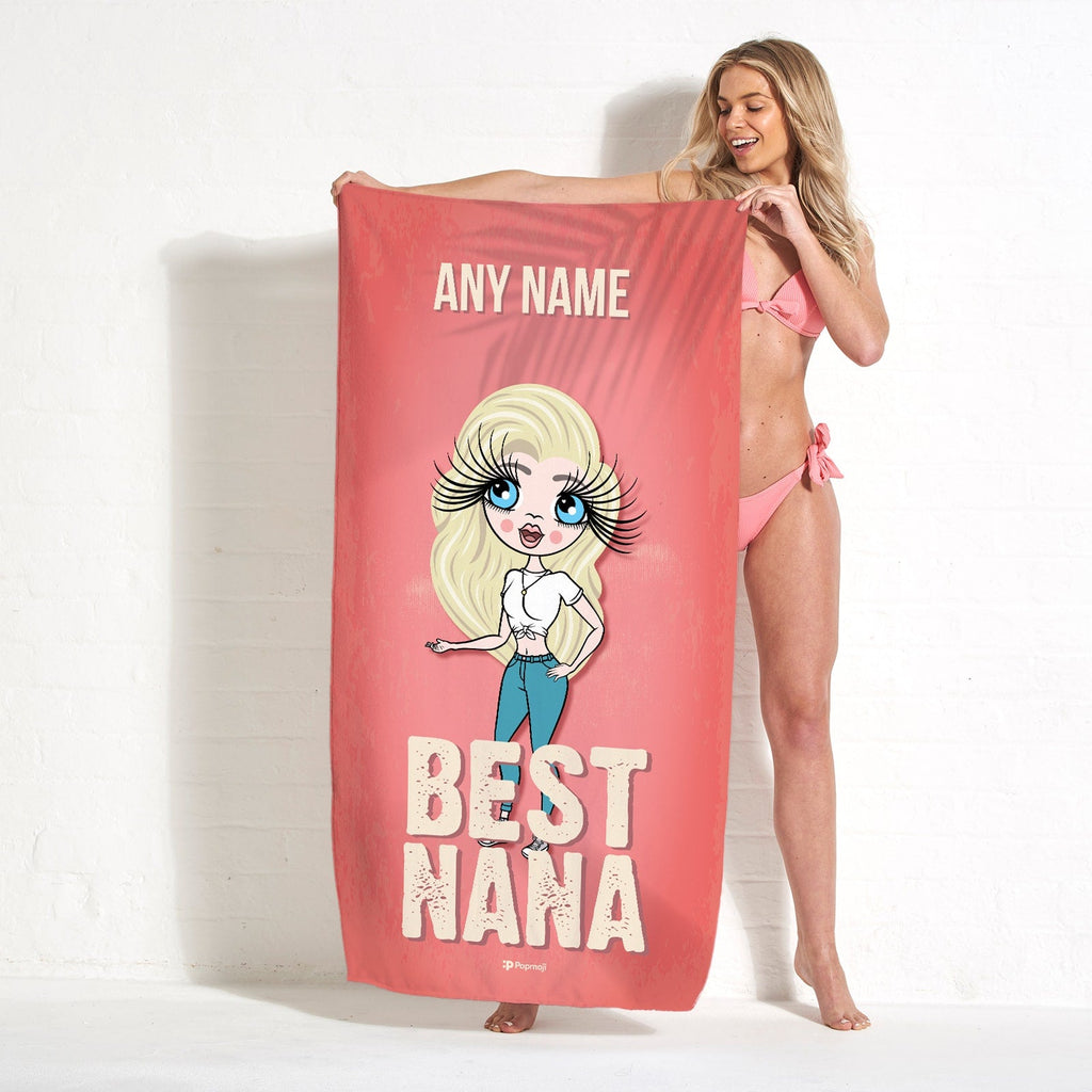 Womens Personalized Best Nana Beach Towel