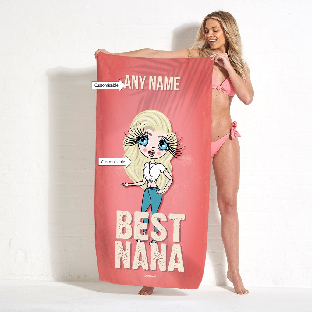 Womens Personalized Best Nana Beach Towel