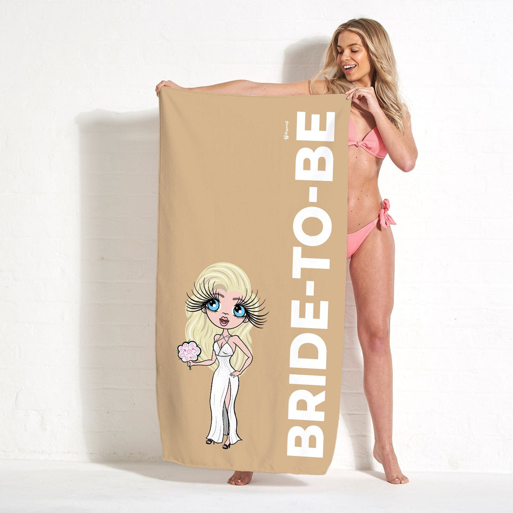 Womens Personalized Bold Bride To Be Nude Beach Towel