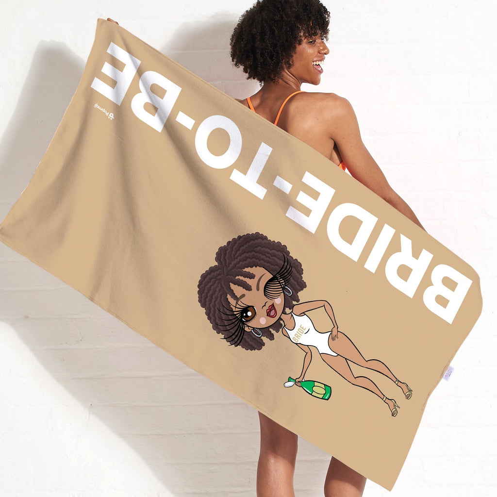 Womens Personalized Bold Bride To Be Nude Beach Towel