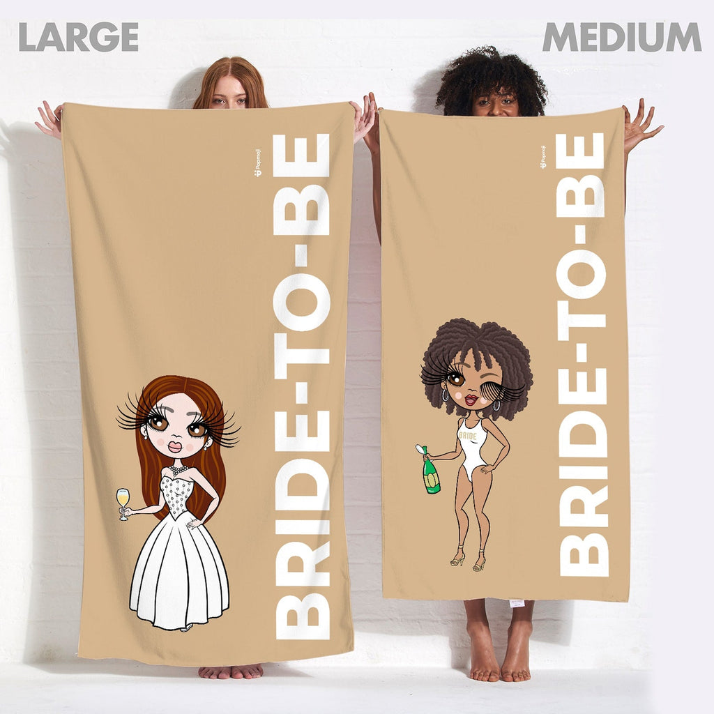 Womens Personalized Bold Bride To Be Nude Beach Towel