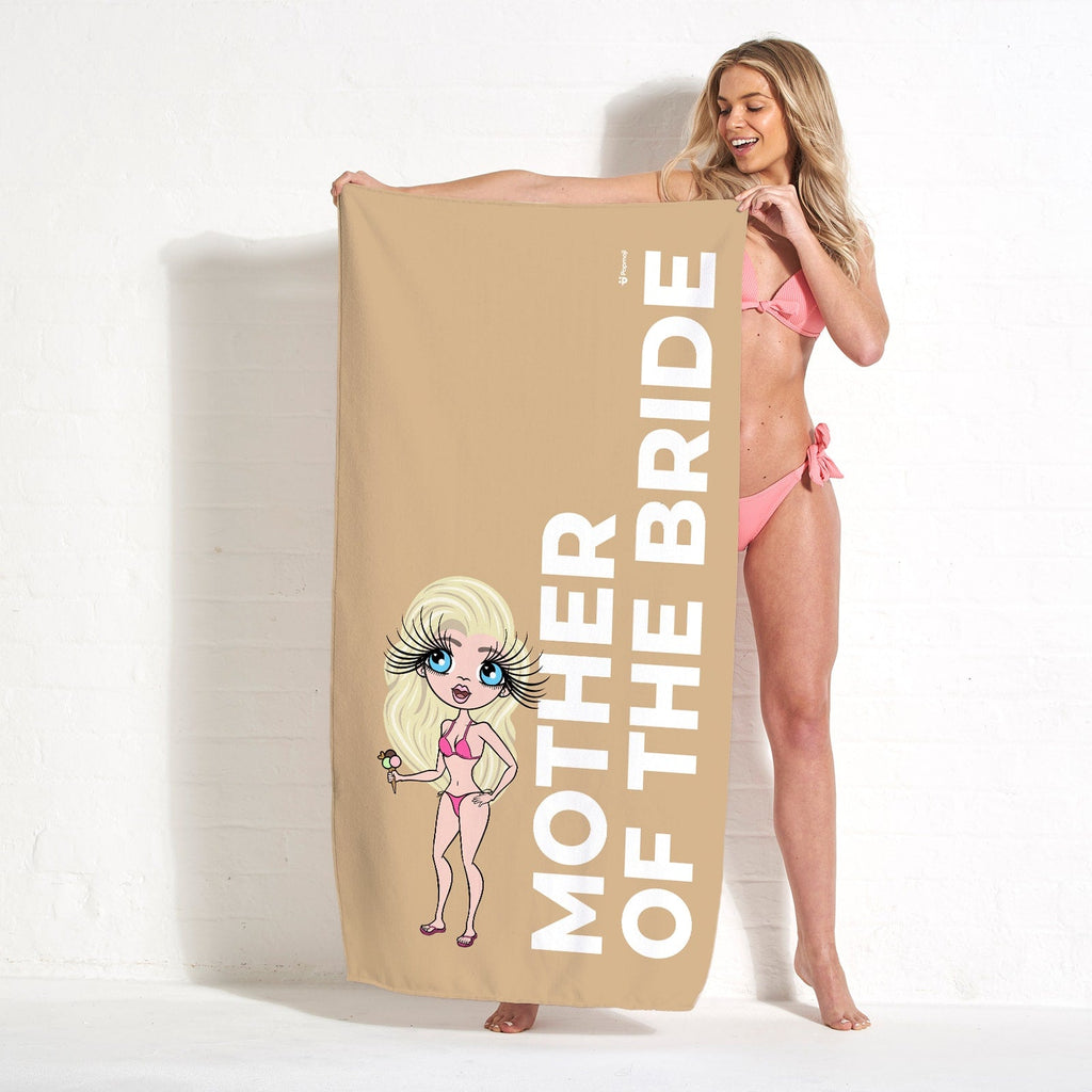 Womens Personalized Bold Mother Of The Bride Nude Beach Towel