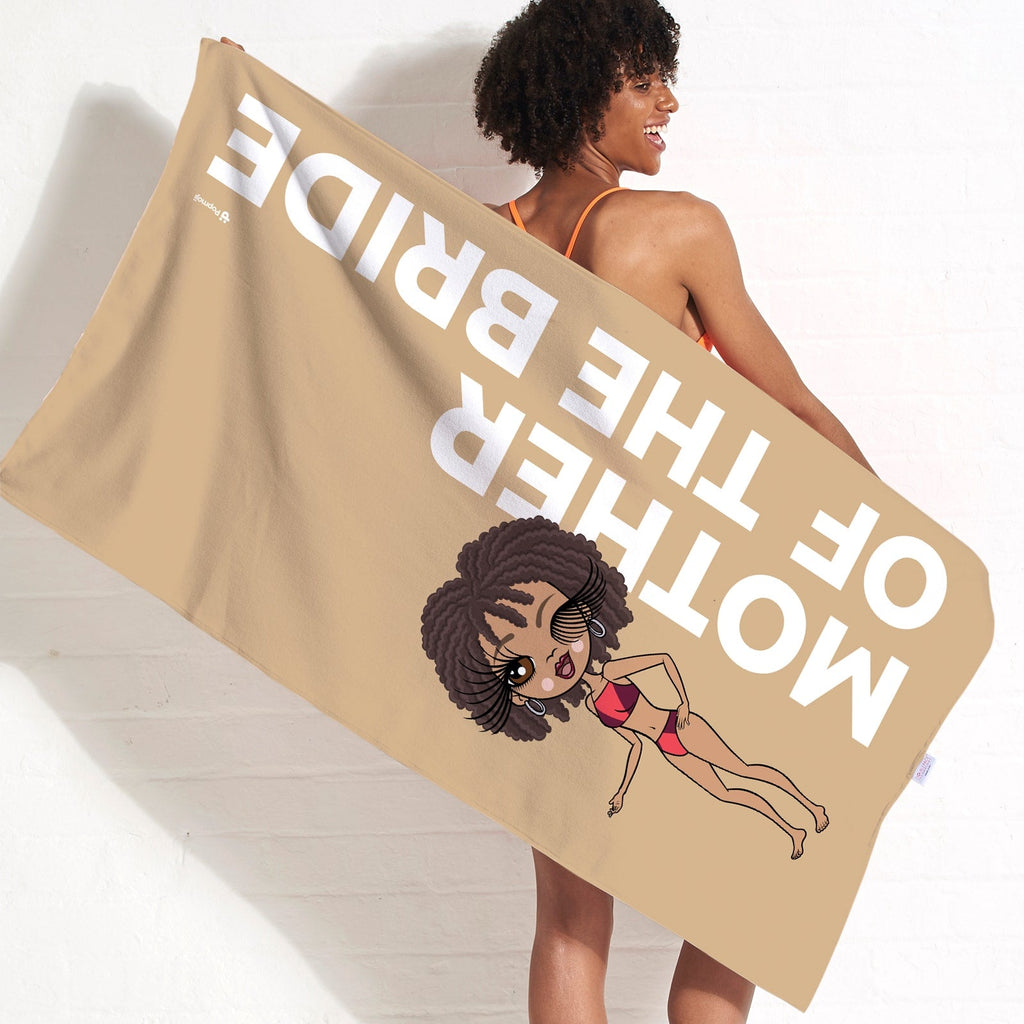 Womens Personalized Bold Mother Of The Bride Nude Beach Towel