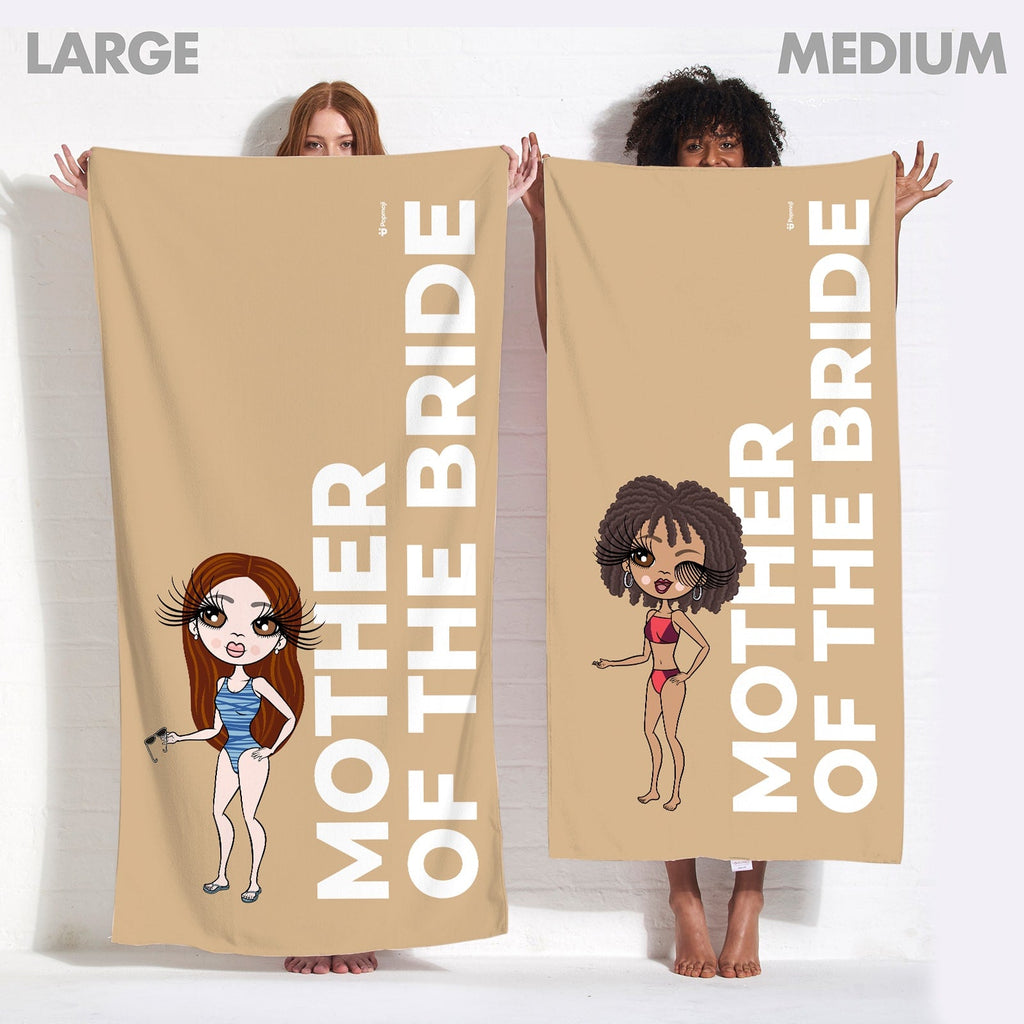 Womens Personalized Bold Mother Of The Bride Nude Beach Towel