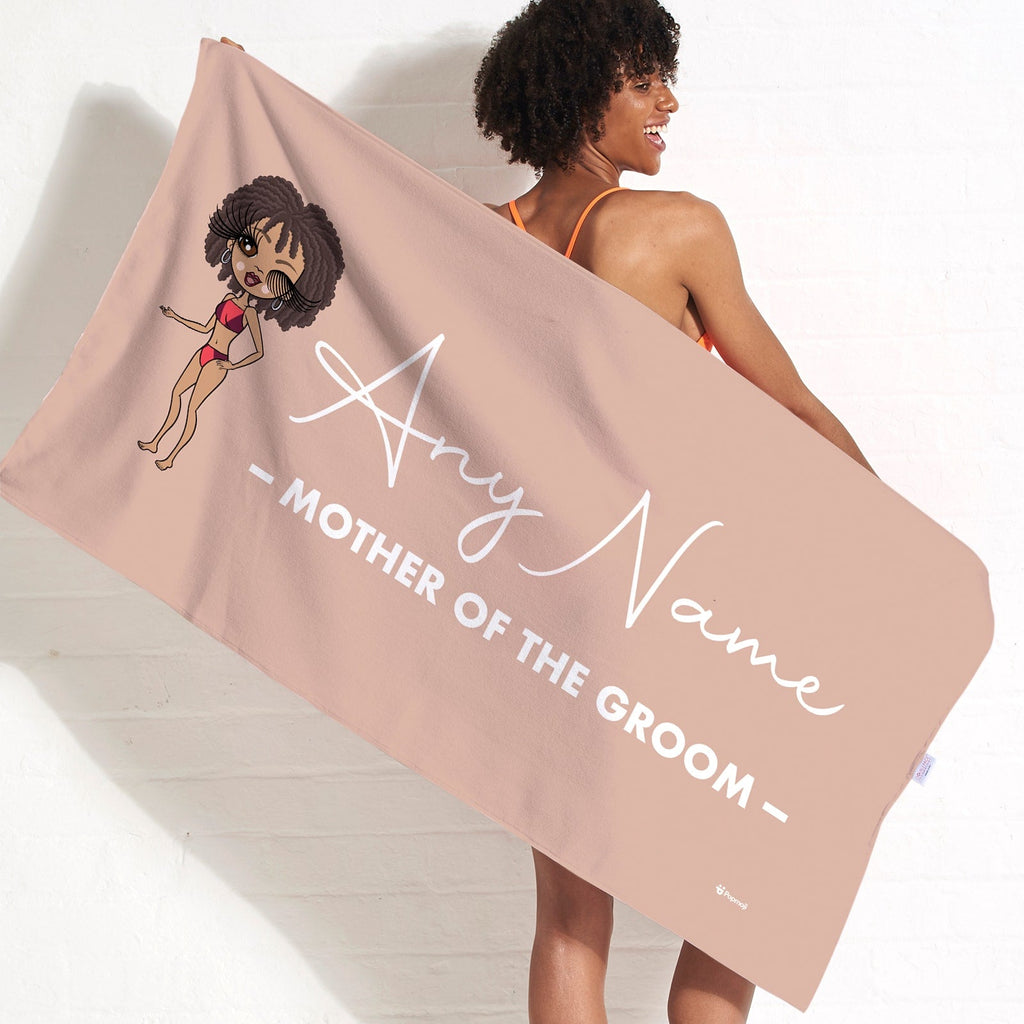 Womens Personalized Mother of the Groom Fair Beach Towel