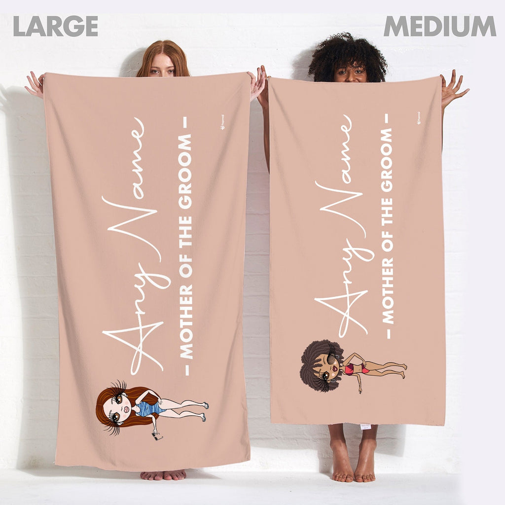Womens Personalized Mother of the Groom Fair Beach Towel