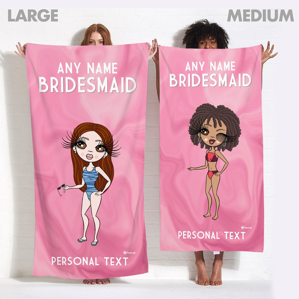 Womens Personalized Bridesmaid Beach Towel